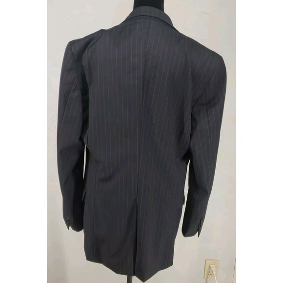 Brooks Brother 100% Wool Navy Pinstripe Two Button Blazer Sport Coat Jacket Trad - Picture 3 of 7